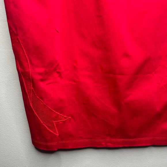 NWT Maeve Anthropologie Bow Midi Pencil Skirt Red Size 12 Side Slit Stretch - Picture 10 of 14